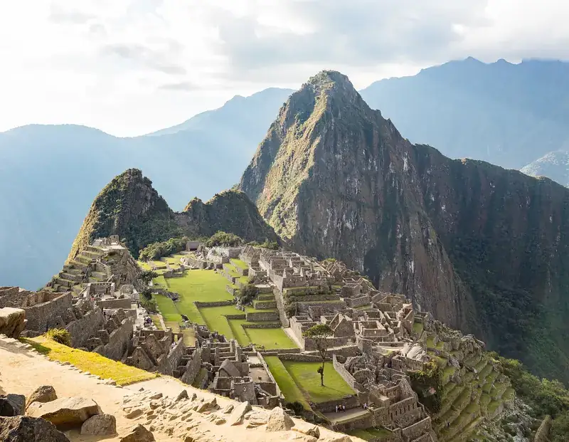 Machu Picchu citadel and Huayna Picchu in the Andes, Peru